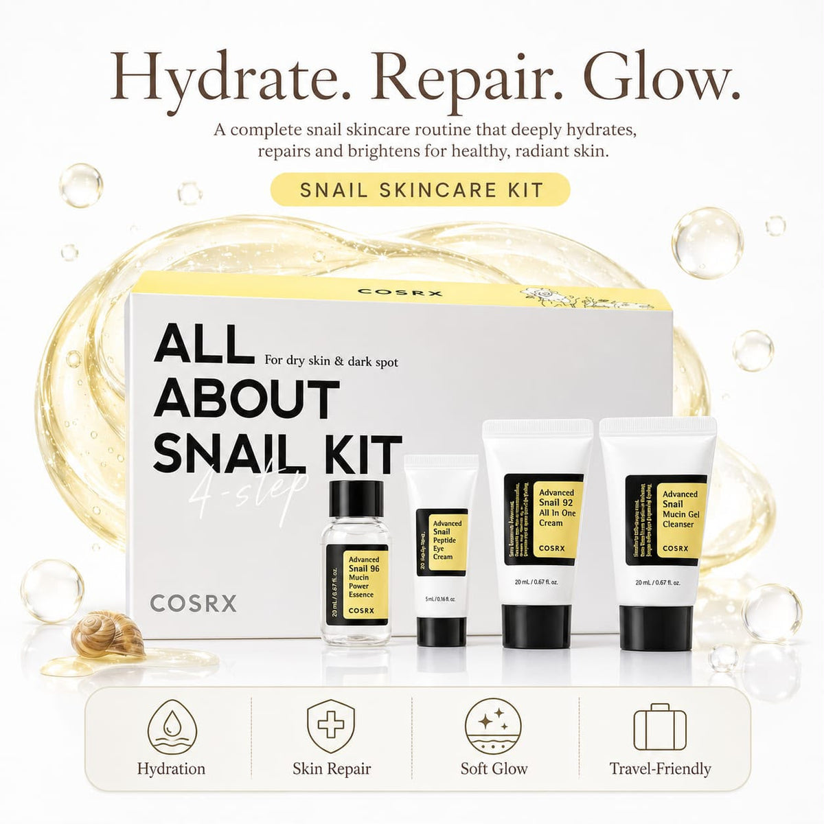 COSRX All About Snail Kit 4-Step