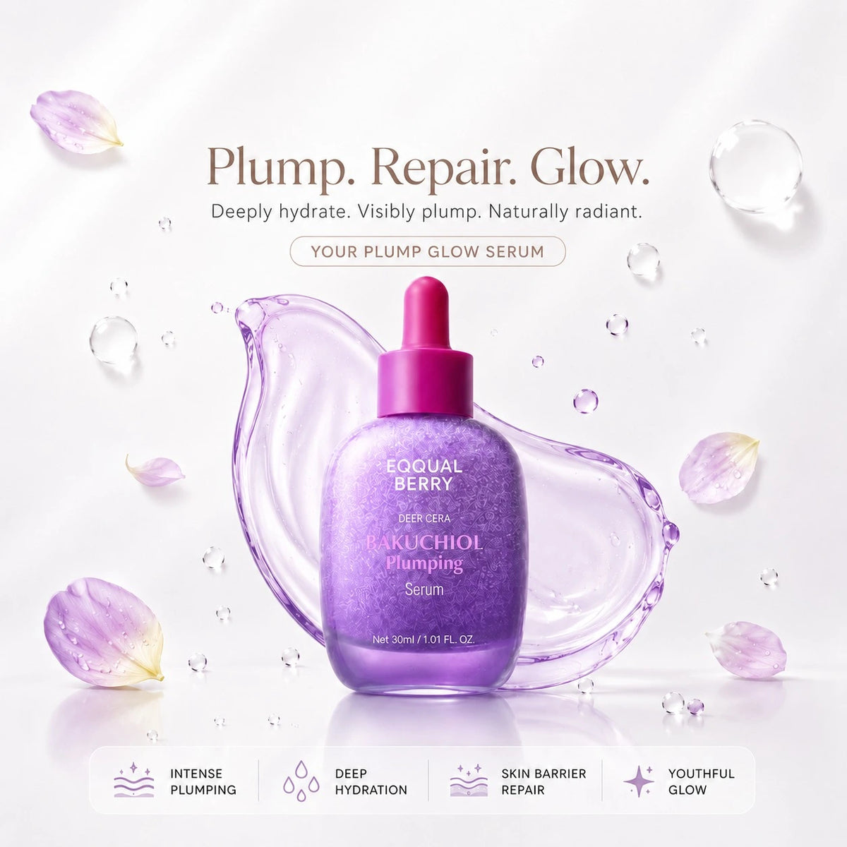 EQQUALBERRY Bakuchiol Plumping Serum
